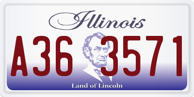 IL license plate A363571