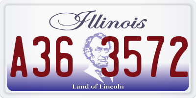 IL license plate A363572