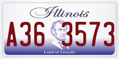 IL license plate A363573