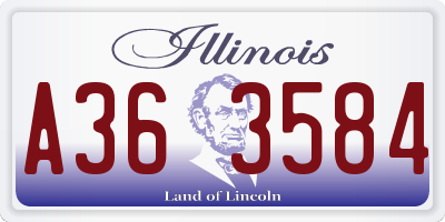 IL license plate A363584