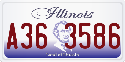 IL license plate A363586