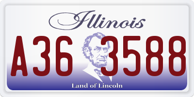 IL license plate A363588