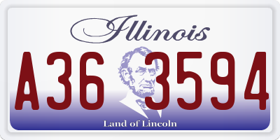 IL license plate A363594
