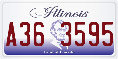 IL license plate A363595