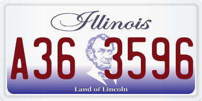IL license plate A363596