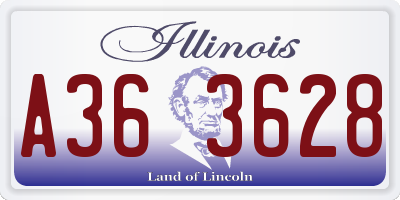 IL license plate A363628