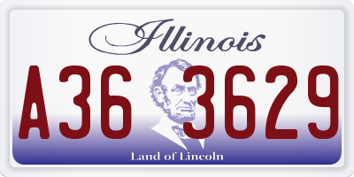 IL license plate A363629