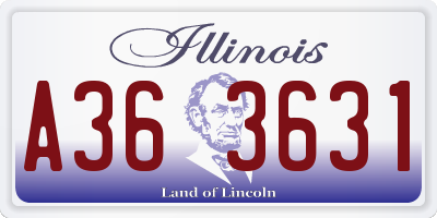 IL license plate A363631