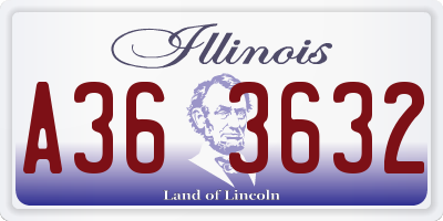 IL license plate A363632