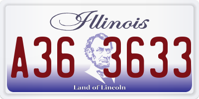 IL license plate A363633