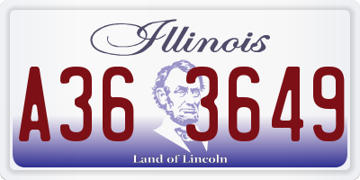 IL license plate A363649