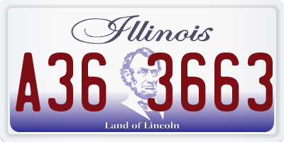 IL license plate A363663
