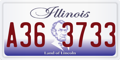 IL license plate A363733