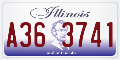 IL license plate A363741
