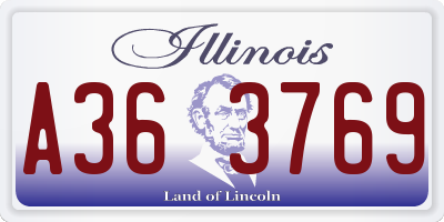 IL license plate A363769