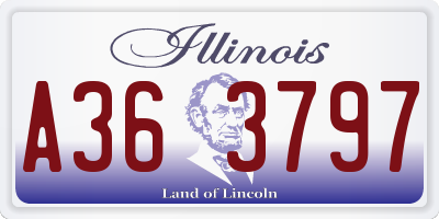 IL license plate A363797