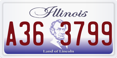 IL license plate A363799