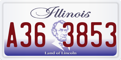 IL license plate A363853