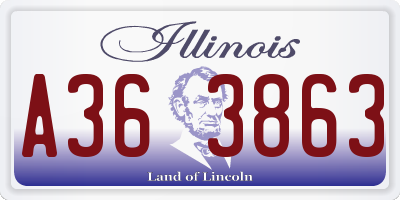 IL license plate A363863