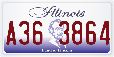 IL license plate A363864