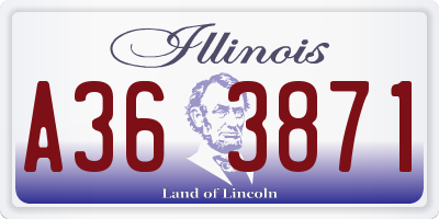 IL license plate A363871