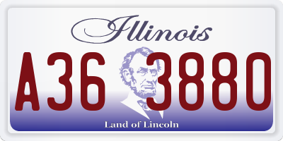 IL license plate A363880