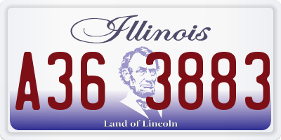 IL license plate A363883