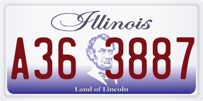 IL license plate A363887