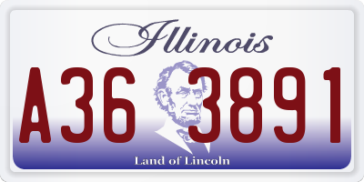 IL license plate A363891