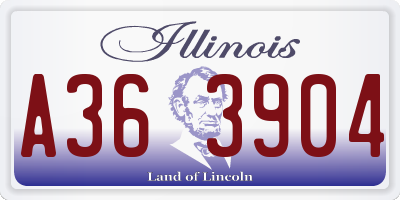 IL license plate A363904