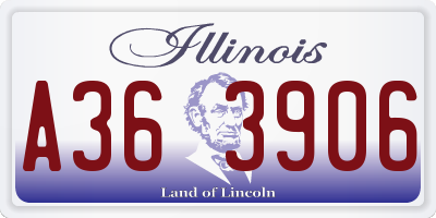 IL license plate A363906