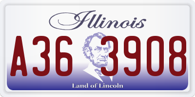 IL license plate A363908