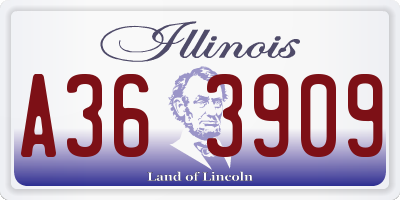 IL license plate A363909