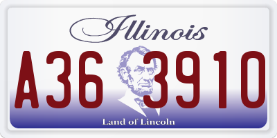 IL license plate A363910