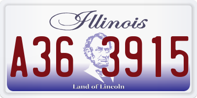 IL license plate A363915