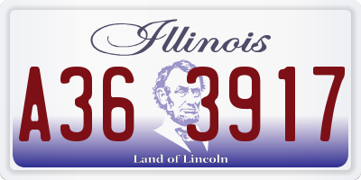 IL license plate A363917