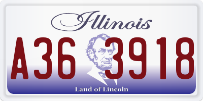 IL license plate A363918