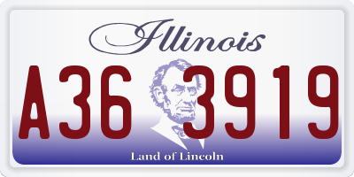 IL license plate A363919