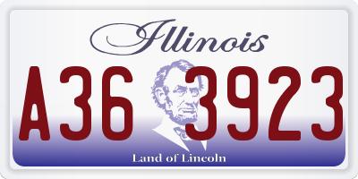 IL license plate A363923