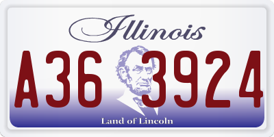 IL license plate A363924