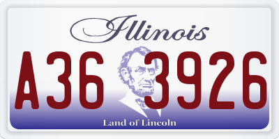 IL license plate A363926