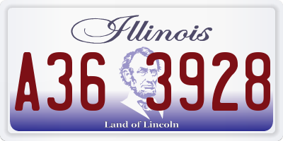 IL license plate A363928