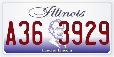 IL license plate A363929