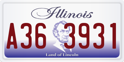 IL license plate A363931