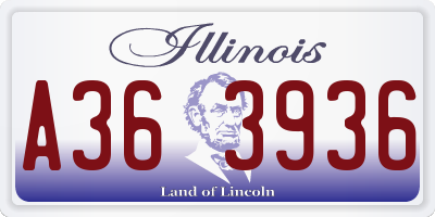 IL license plate A363936