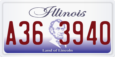 IL license plate A363940