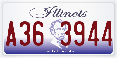 IL license plate A363944