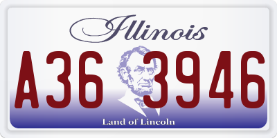 IL license plate A363946