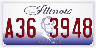 IL license plate A363948
