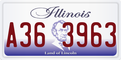 IL license plate A363963